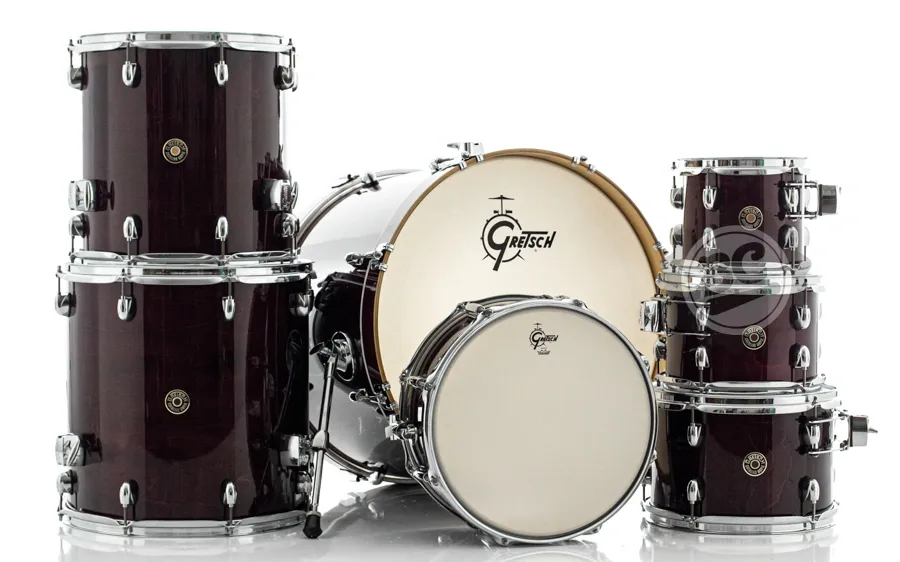 Bateria Gretsch Catalina Maple Purple Gloss PG 22",8",10",12",14",16" e caixa 14x6.5" (Shell Pack)