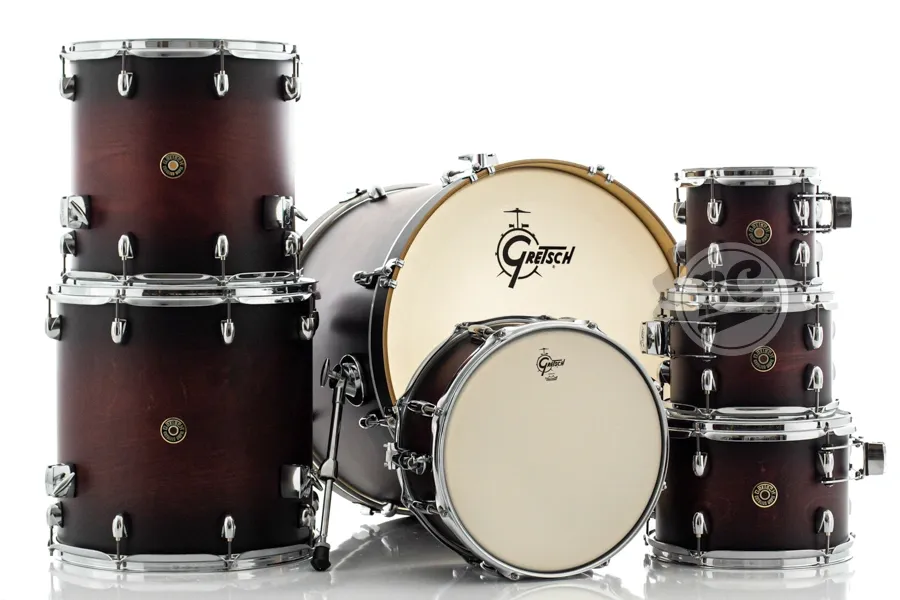 Bateria Gretsch Catalina Maple Satin Deep Cherry Burst SDCB 22",8",10",12",14",16" e caixa (Shell Pack)