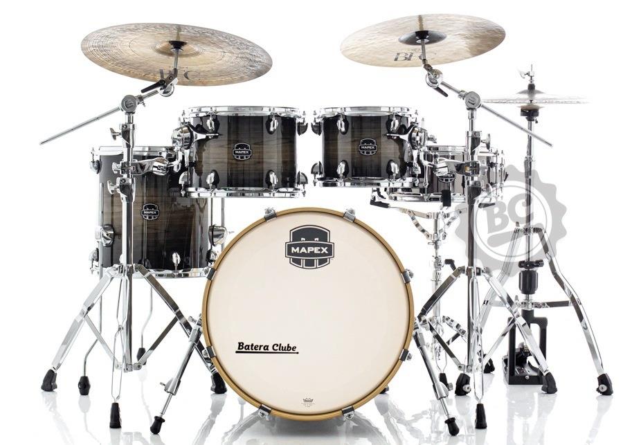 Bateria Mapex Armory Fusion Maple Birch AR504S Black Dawn 20",10",12",14" com Ferragens