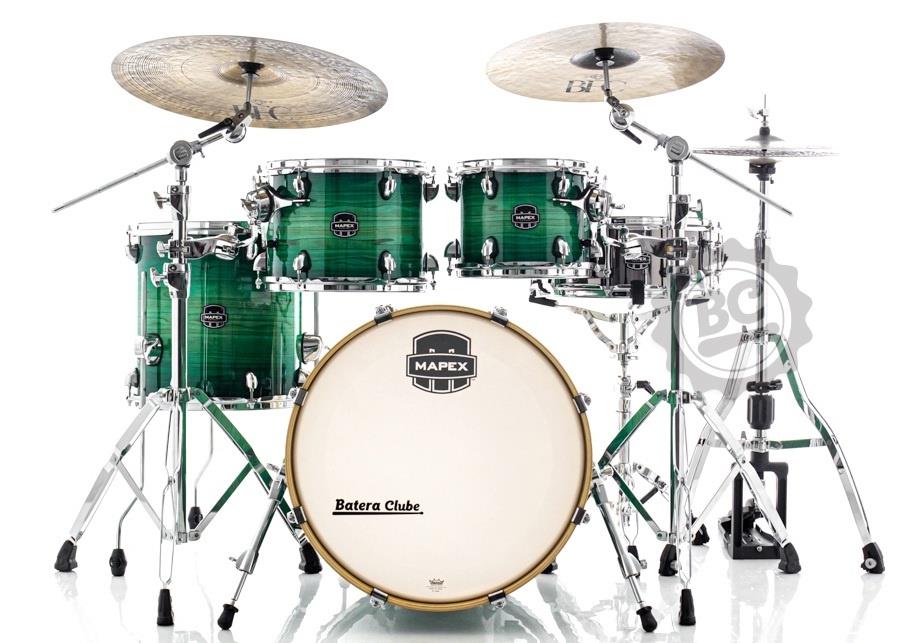 Bateria Mapex Armory Fusion Maple Birch AR504S Emerald Burst 20",10",12",14" com ferragens