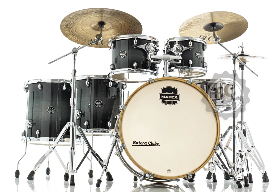 Bateria Mapex Armory Maple Birch Black Onyx Burst 22",10",12",14",16" com Ferragens AR628SV