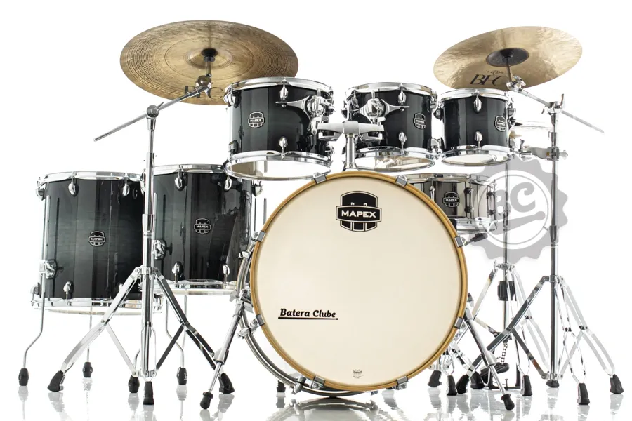 Bateria Mapex Armory Maple Birch Black Onyx Burst 22",8",10",12",14",16" com Ferragens AR628SV