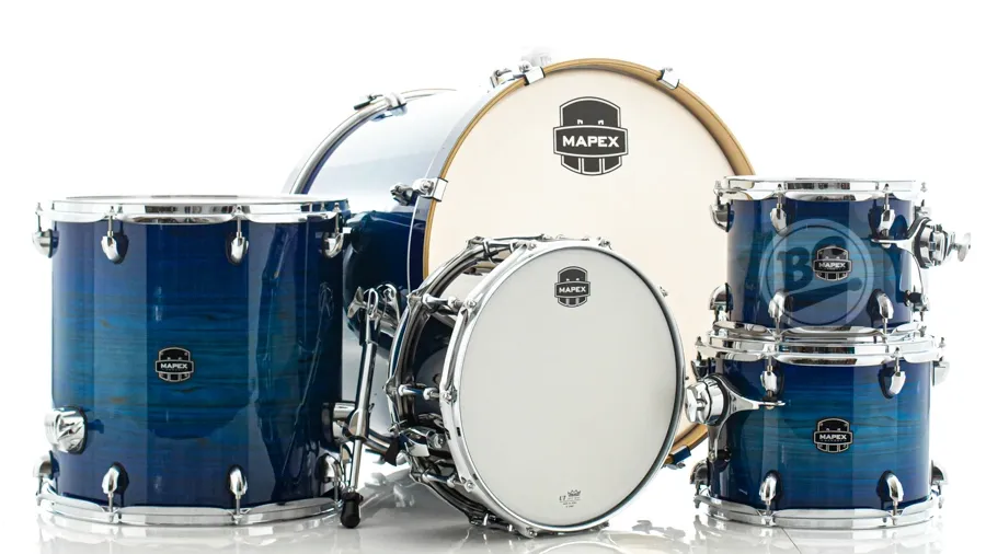 Bateria Mapex Armory Maple Birch Blue Wave Burst Fusion 20",10",12",14" (Shell Pack) AR504SV