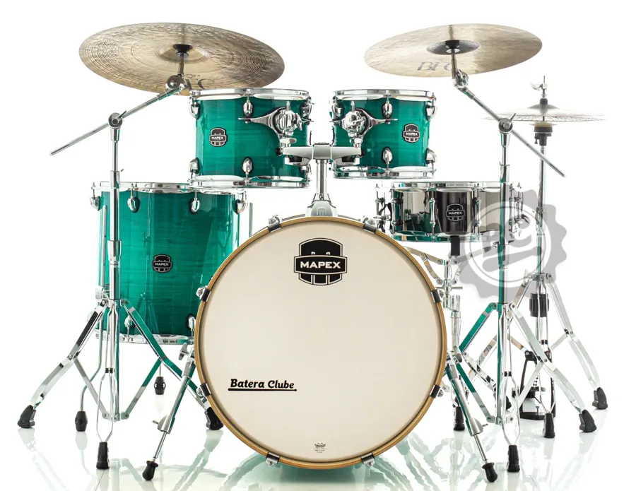 Bateria Mapex Armory Maple Birch Jade Stone Burst Fusion 20",10",12",14" com Ferragens AR628SV