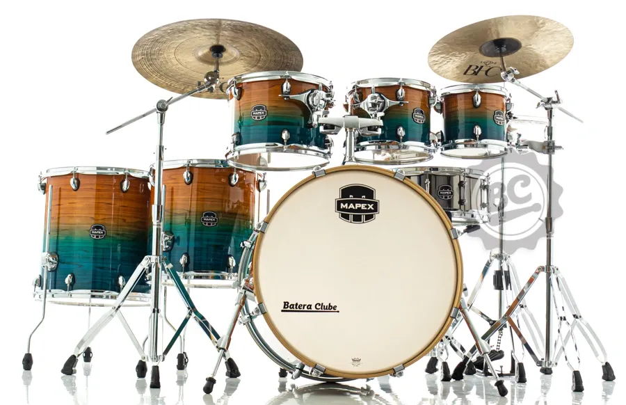 Bateria Mapex Armory Maple Birch Ocean Sunset 22",8",10",12",14",16" com Ferragens AR628SV