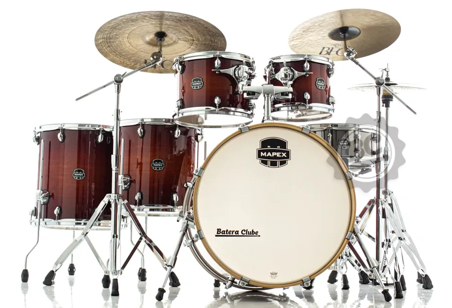 Bateria Mapex Armory Maple Birch Red Onyx Burst 22",10",12",14",16" com Ferragens AR628SV