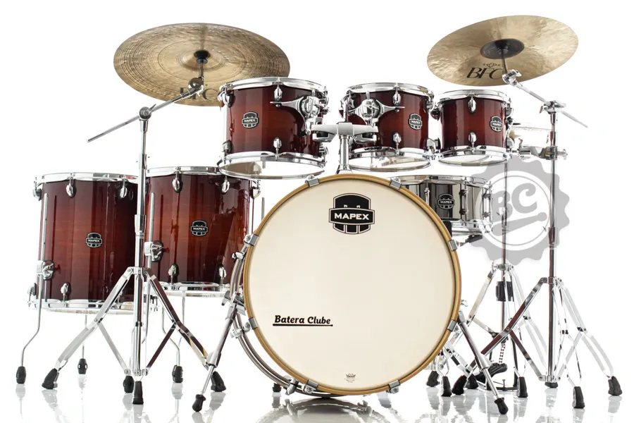 Bateria Mapex Armory Maple Birch Red Onyx Burst 22",8",10",12",14",16" com Ferragens AR628SV