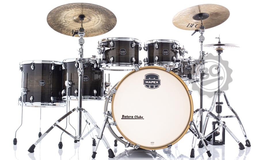 Bateria Mapex Armory Studioease AR628SFU Black Dawn Chrome 22",10",12",14",16" com Ferragens