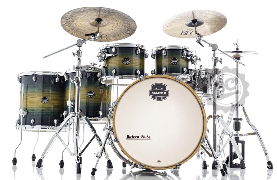 Bateria Mapex Armory Studioease Maple Birch AR628S Rainforest Burst 22",10",12",14",16" com Ferragens