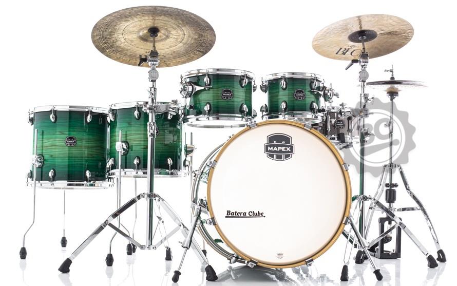 Bateria Mapex Armory Studioease Maple Birch AR628SFU Emerald Burst 22",10",12",14",16" com Ferragens