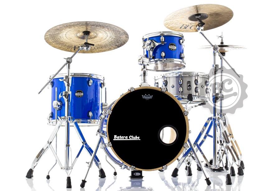 Bateria Mapex Mars Bop Custom Cobalt Blue com Bumbo 18", tom 10", e surdo 14" (Shell Pack)