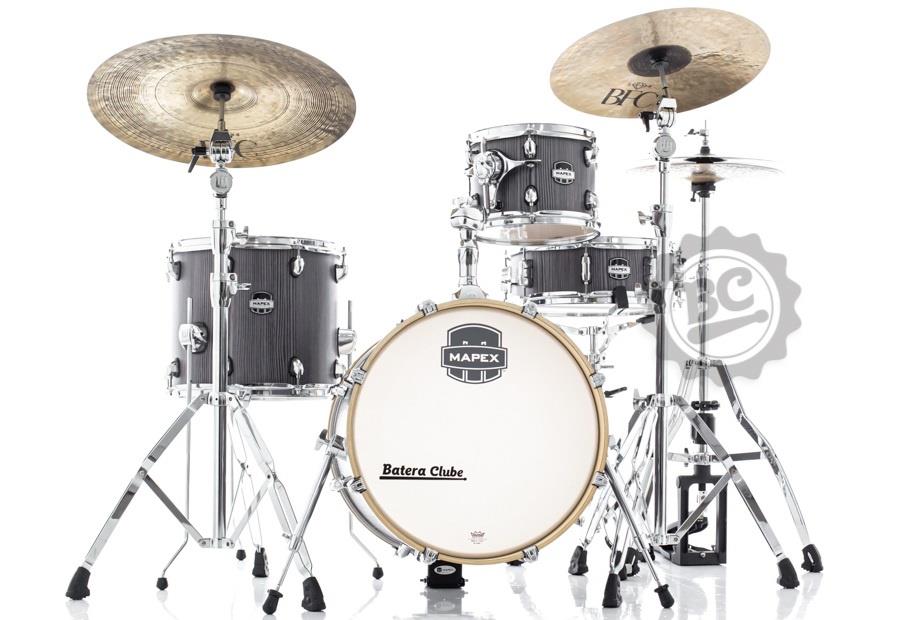 Bateria Mapex Mars Bop Set MA486S Grey Wood com Bumbo 18", 10", 14" e Caixa 14x5" (Shell Pack)