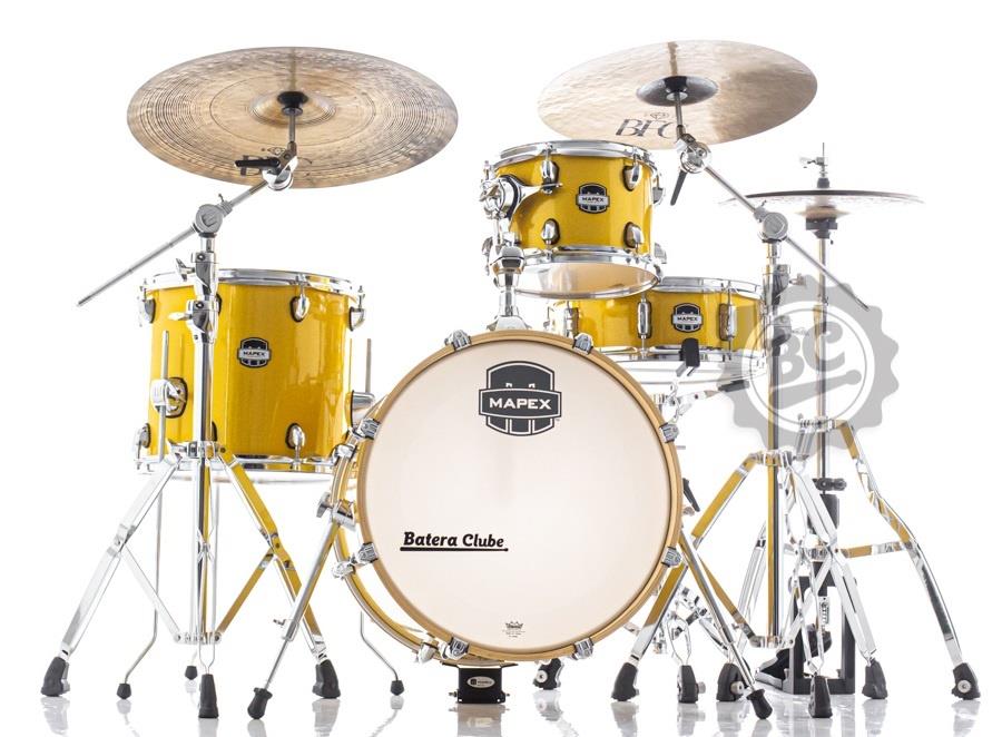 Bateria Mapex Mars Bop Set MA486S Sunflower Sparkle com Bumbo 18", 10", 14" e Caixa 14x5" (Shell Pack)