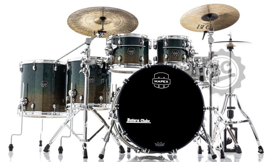 Bateria Mapex Saturn Evolution Hybrid Birch Exotic Aegean Fade 22",10",12",14",16" (Shell Pack)