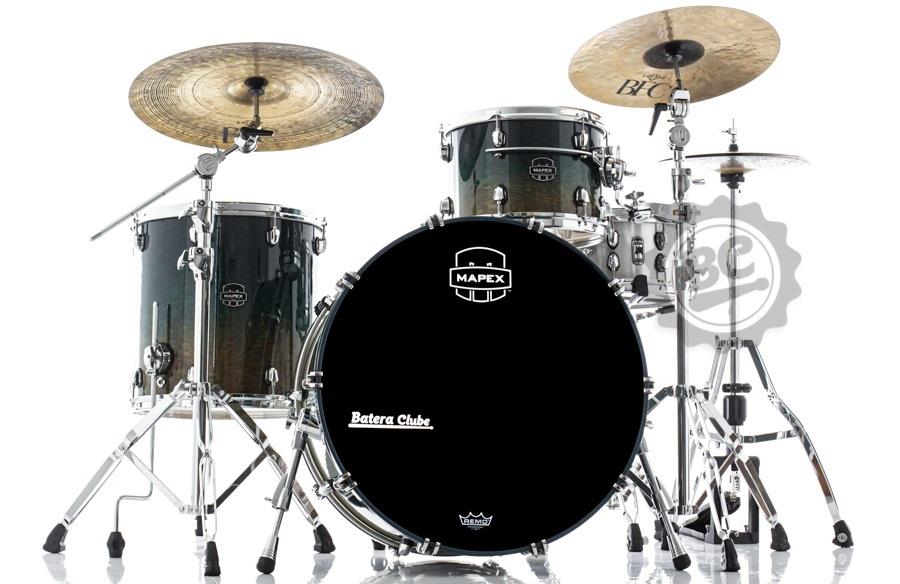 Bateria Mapex Saturn Evolution Hybrid Birch Exotic Aegean Fade 24x14",13x9",16x16" (Shell Pack)