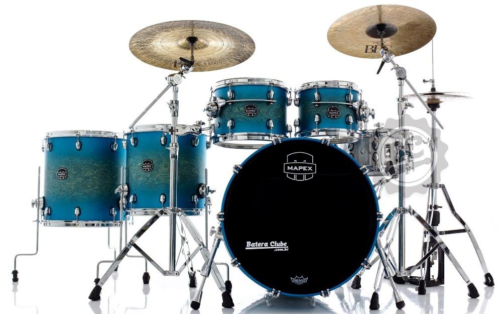 Bateria Mapex Saturn Evolution Hybrid Birch Exotic Azure Burst 22",10",12",14",16" (Shell Pack)