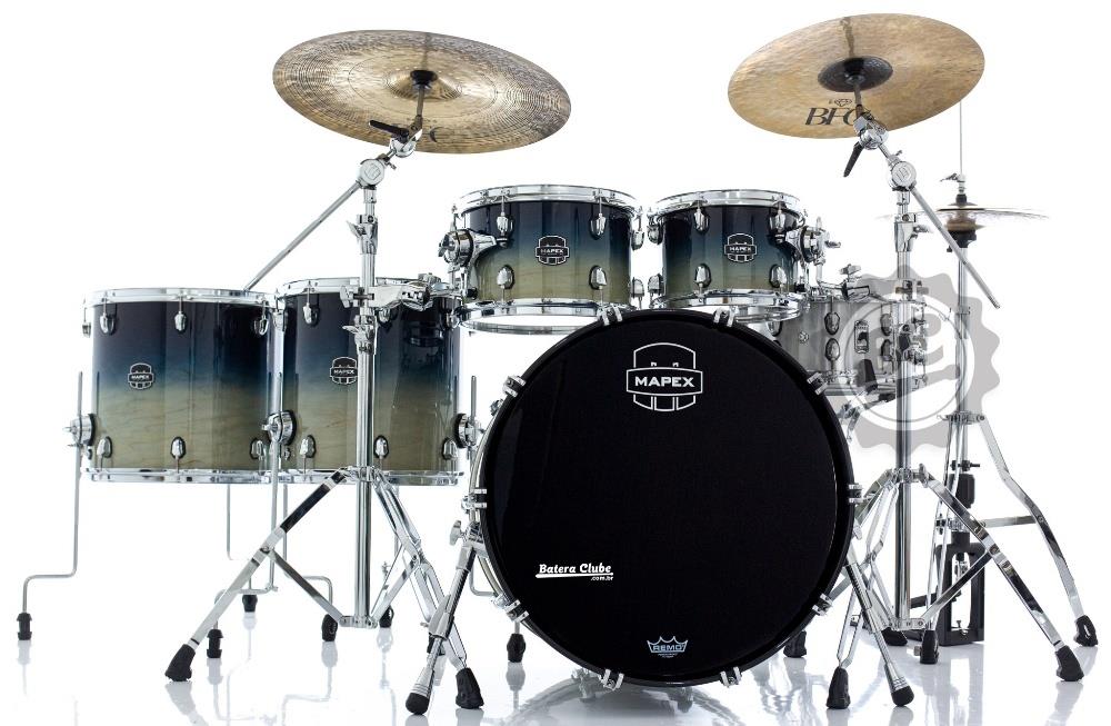 Bateria Mapex Saturn Maple Walnut Hybrid Shell Aqua Fade 22",10",12",14",16" (Shell Pack)