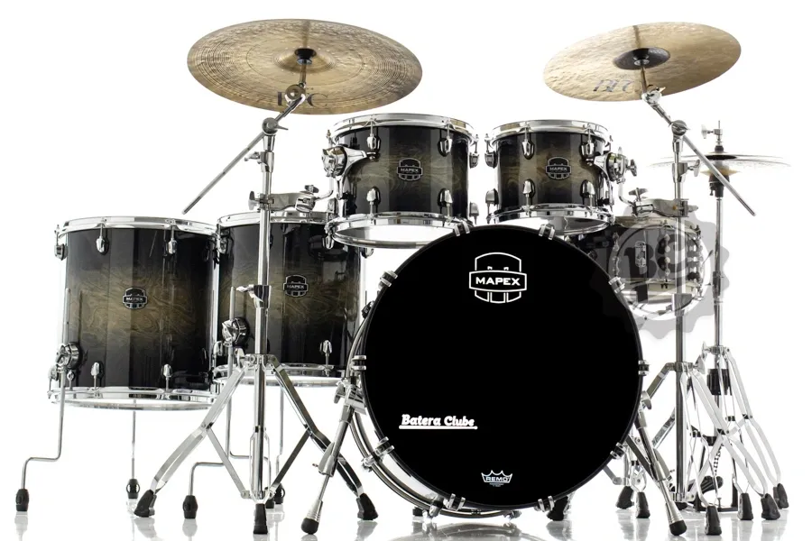 Bateria Mapex Saturn VI Maple Hybrid Black Ink Exotic Burst 22",10",12",14",16" (Shell Pack)