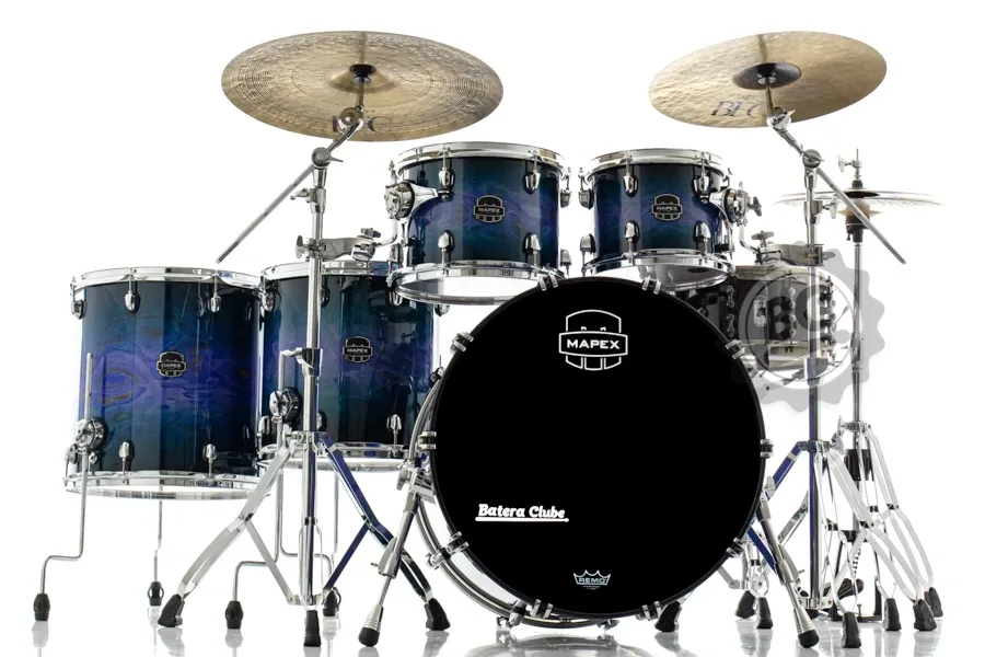 Bateria Mapex Saturn VI Maple Hybrid Exotic Cobalt Burst 22",10",12",14",16" (Shell Pack)