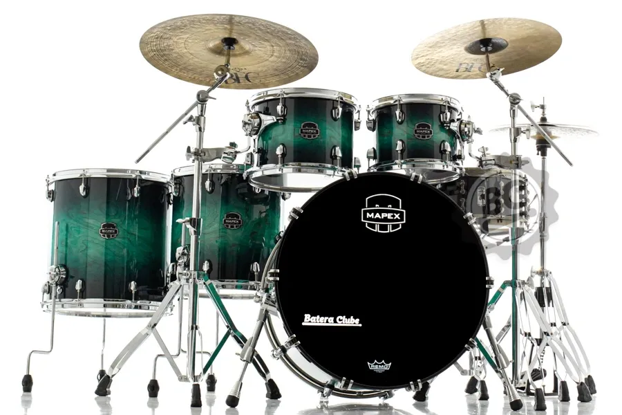 Bateria Mapex Saturn VI Maple Hybrid Exotic Marine Teal Burst 22",10",12",14",16" (Shell Pack)
