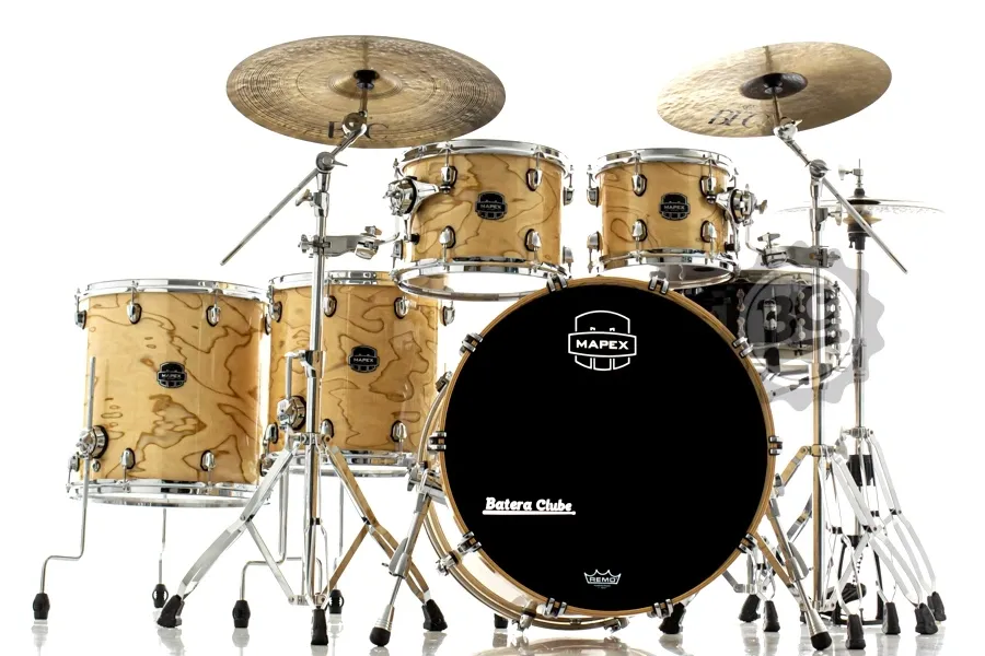 Bateria Mapex Saturn VI Maple Hybrid Exotic Natural Burlwood 22",10",12",14",16" (Shell Pack)