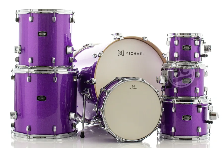 Bateria Michael Journey Sparkling Purple SPU Maple Birch 22",8",10",12",14",16" (Shell Pack)