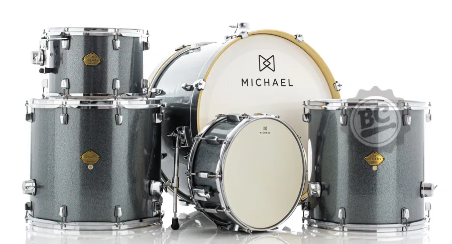 Bateria Michael Legacy Rock Sparkle Marine SMB (Shell Pack) Bumbo 24", tom 13", surdos 16" e 18", caixa