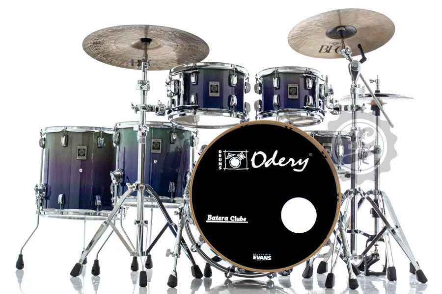 Bateria Odery New Eyedentity Lacewood Birch Super Blue Purple Fade 22",10",12",14",16" (Shell Pack)