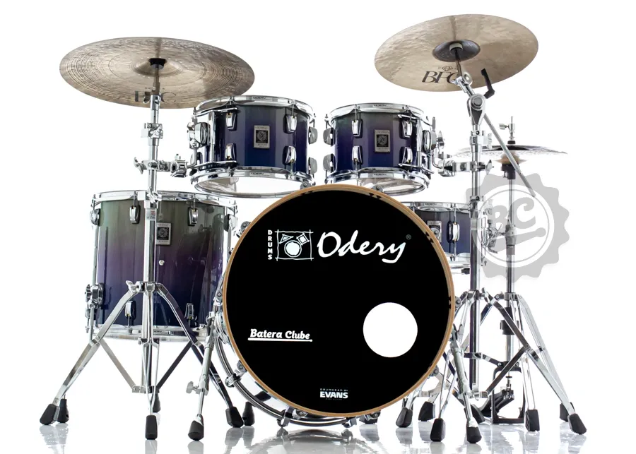 Bateria Odery New Eyedentity Lacewood Birch Super Blue Purple Fade 22",10",12",16" (Shell Pack)