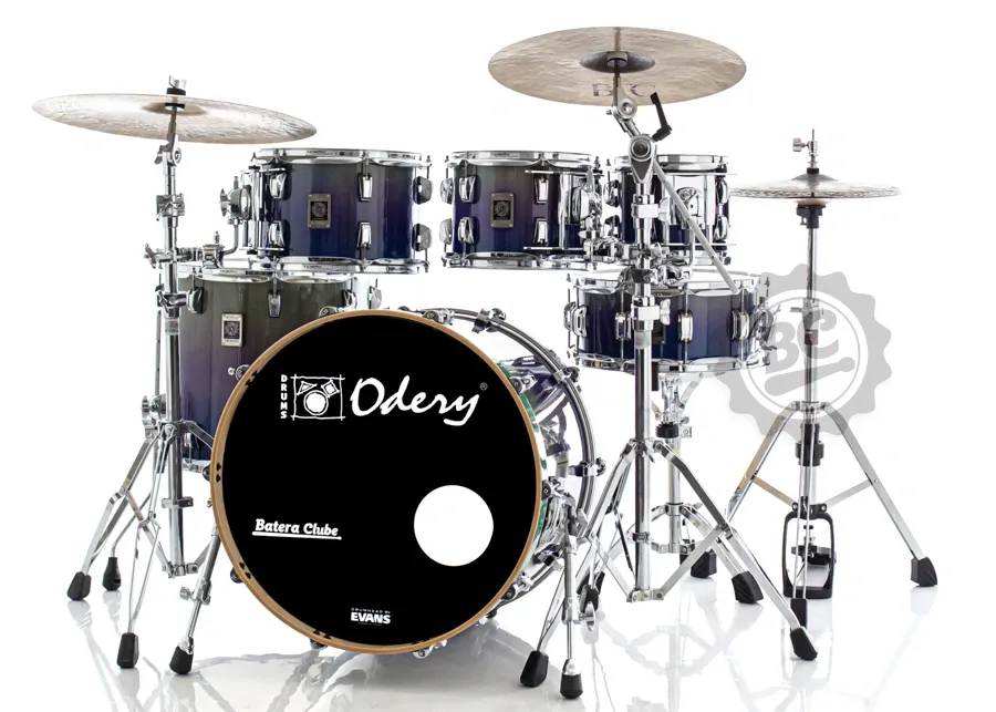 Bateria Odery New Eyedentity Lacewood Birch Super Blue Purple Fade 22",8",10",12",16" (Shell Pack)