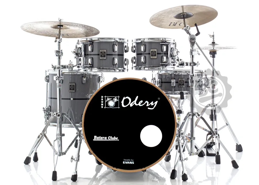 Bateria Odery New Eyedentity Maple Nardo Grey Black Stripe 20",10",12",14" (Shell Pack)