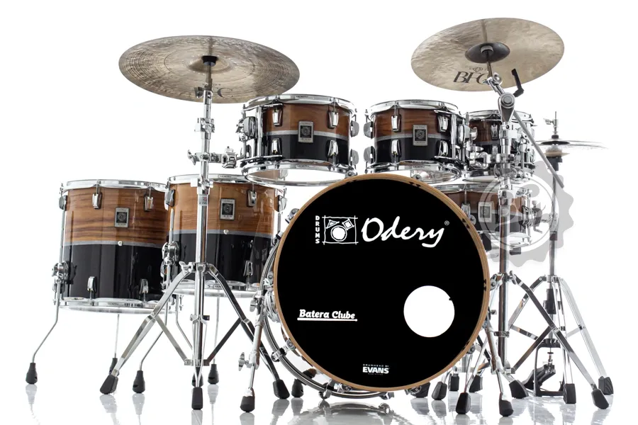 Bateria Odery New Eyedentity Teak Maple The Plane 22",8",10",12",14",16" (Shell Pack) Silver Stripe