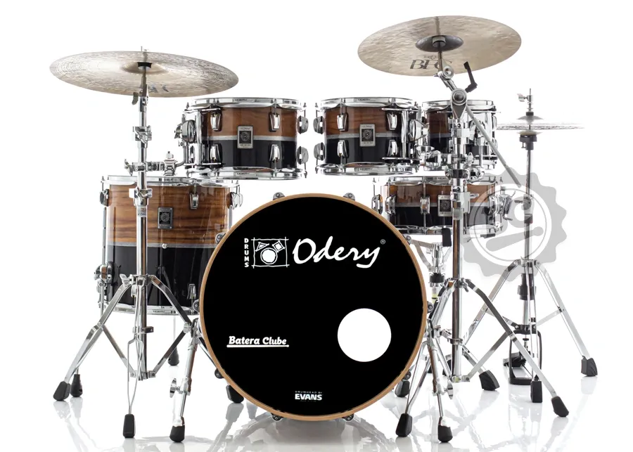 Bateria Odery New Eyedentity Teak Maple The Plane 22",8",10",12",16" (Shell Pack) Silver Stripe
