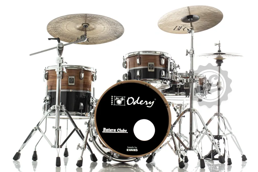Bateria Odery New Eyedentity Teak Maple The Plane Bop Jazz com bumbo 18", tom 12" e surdo 14"