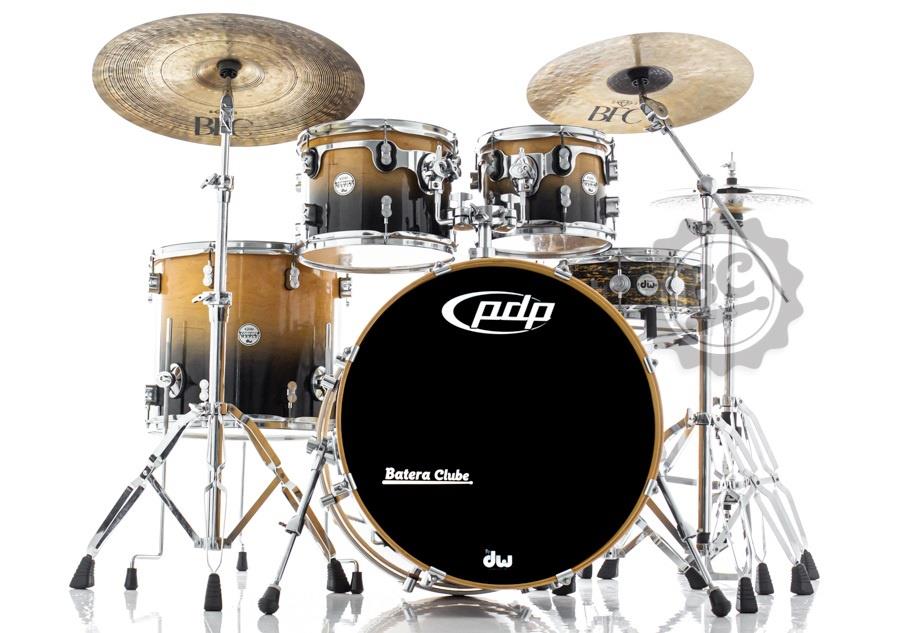 Bateria PDP by DW Concept Maple Natural to Black 22",10",12",16" (Shell Pack) Seminovo