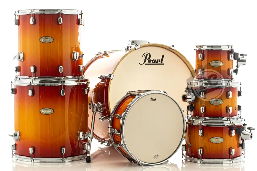 Bateria Pearl Decade Maple Artisan Sunset Pine Burst 22",8",10",12",14",16" e Caixa 14x5.5" (Shell Pack)