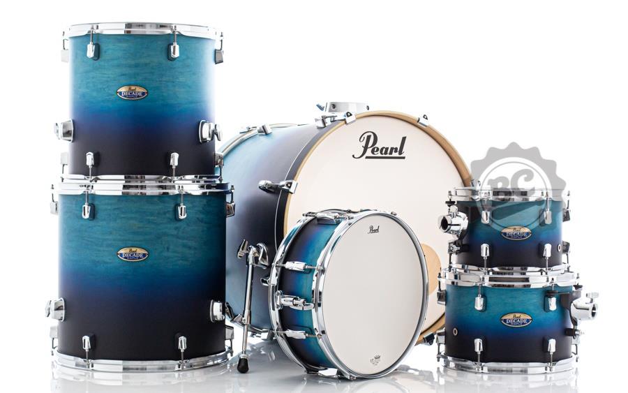 Bateria Pearl Decade Maple Azure Day Break 22",10",12",14",16" e Caixa 14x5.5" (Shell Pack)