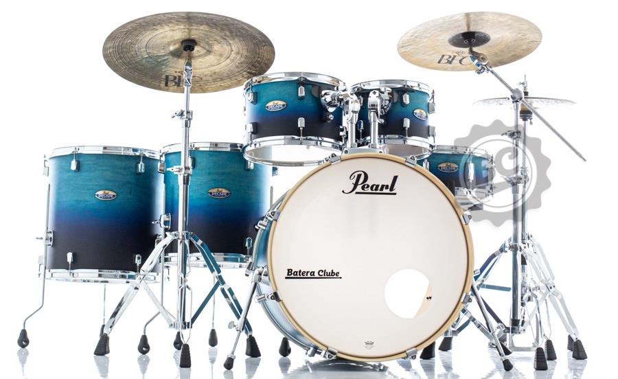 Bateria Pearl Decade Maple Azure Day Break 22",10",12",14",16" com Kit de Ferragens 830