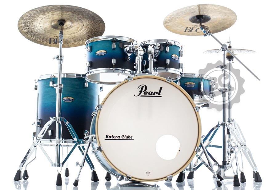 Bateria Pearl Decade Maple Azure Day Break 22",10",12",16" com Kit de Ferragens 830