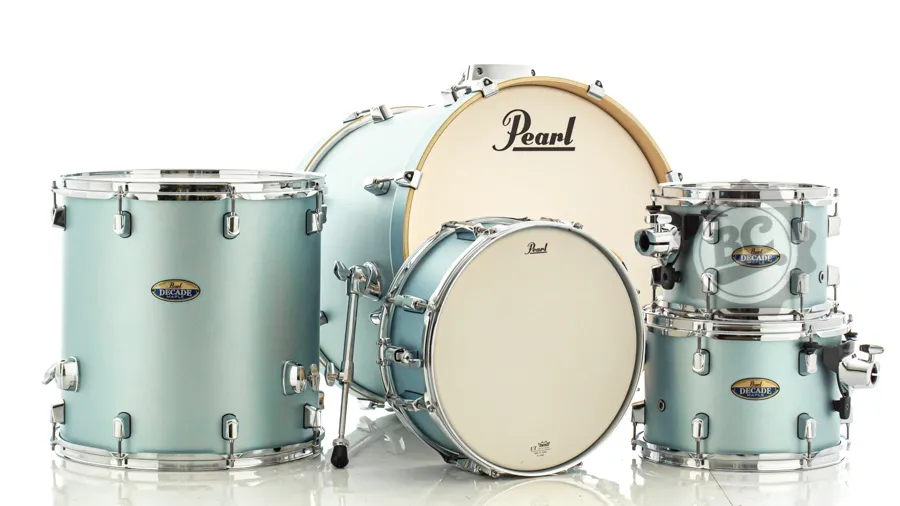 Bateria Pearl Decade Maple Blue Mirage 20",10",12",14" e Caixa 14x5.5" (Shell Pack)