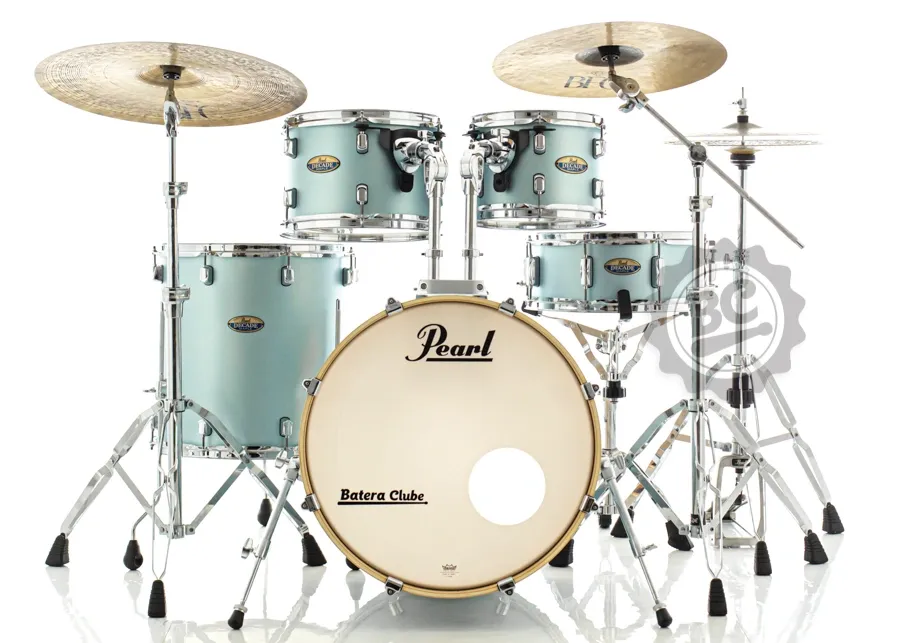Bateria Pearl Decade Maple Blue Mirage 20",10",12",14", caixa e Kit Ferragens HWP-830