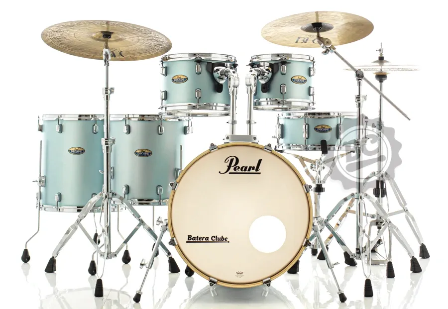 Bateria Pearl Decade Maple Blue Mirage 20",10",12",14",16", caixa e Kit Ferragens HWP-830
