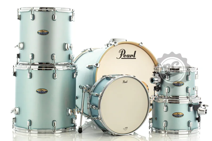 Bateria Pearl Decade Maple Blue Mirage 20",10",12",14",16" e Caixa 14x5.5" (Shell Pack)