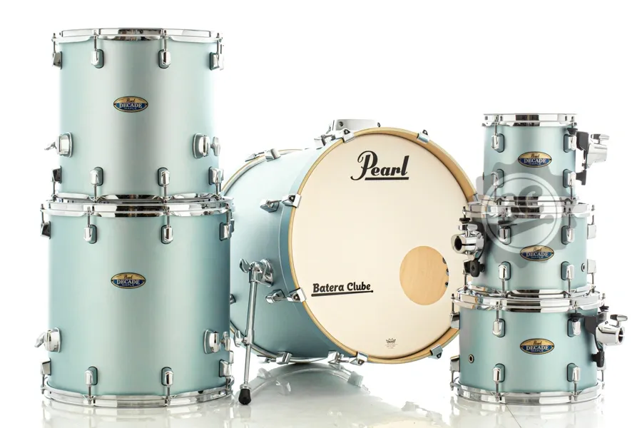 Bateria Pearl Decade Maple Blue Mirage 20",8",10",12",14",16" e Caixa 14x5.5" (Shell Pack)