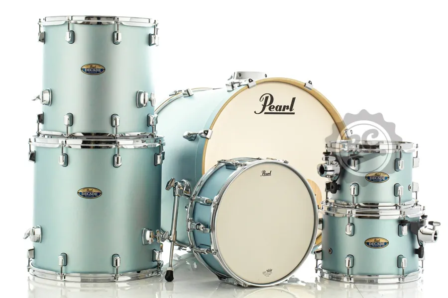 Bateria Pearl Decade Maple Blue Mirage 22",10",12",14",16" e Caixa 14x5.5" (Shell Pack)