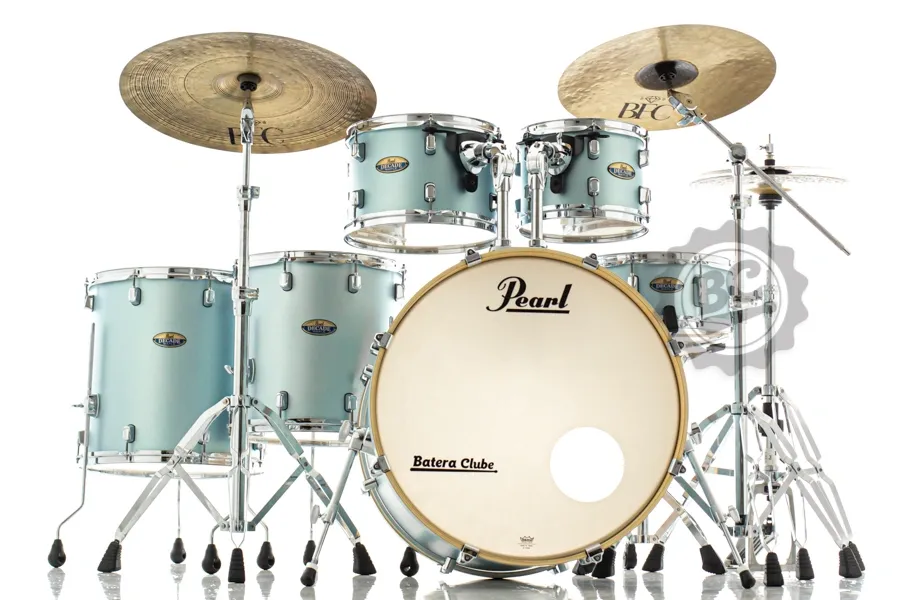 Bateria Pearl Decade Maple Blue Mirage 22",10",12",14",16", caixa e Kit Ferragens HWP-830