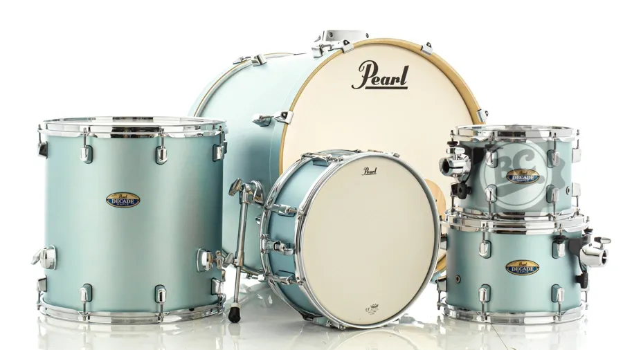 Bateria Pearl Decade Maple Blue Mirage 22",10",12",16" e Caixa 14x5.5" (Shell Pack)