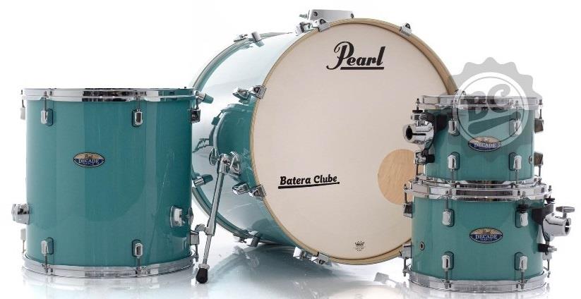 Bateria Pearl Decade Maple Ice Mint Lacquer 20",10",12",14" e Caixa 14x5.5" (Shell Pack)
