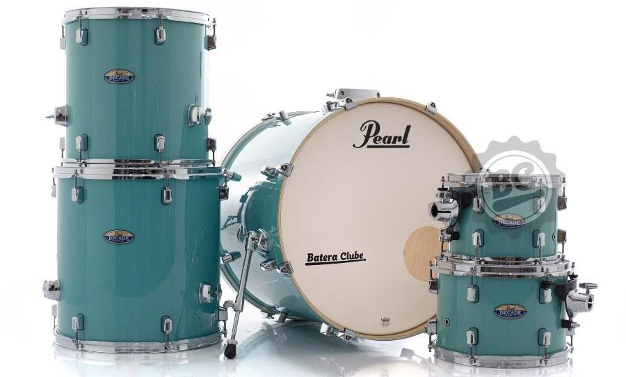 Bateria Pearl Decade Maple Ice Mint Lacquer 20",10",12",14",16" e Caixa 14x5.5" (Shell Pack)