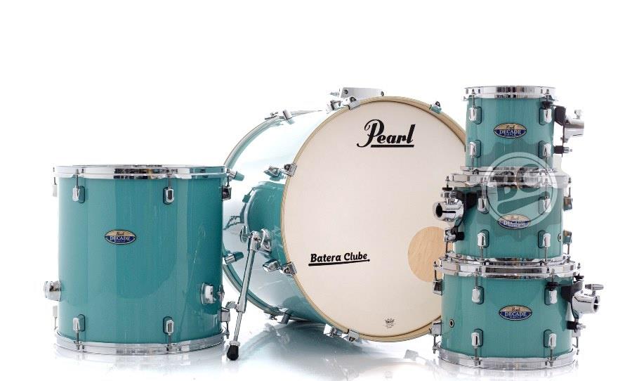 Bateria Pearl Decade Maple Ice Mint Lacquer 20",8",10",12",14" e Caixa 14x5.5" (Shell Pack)